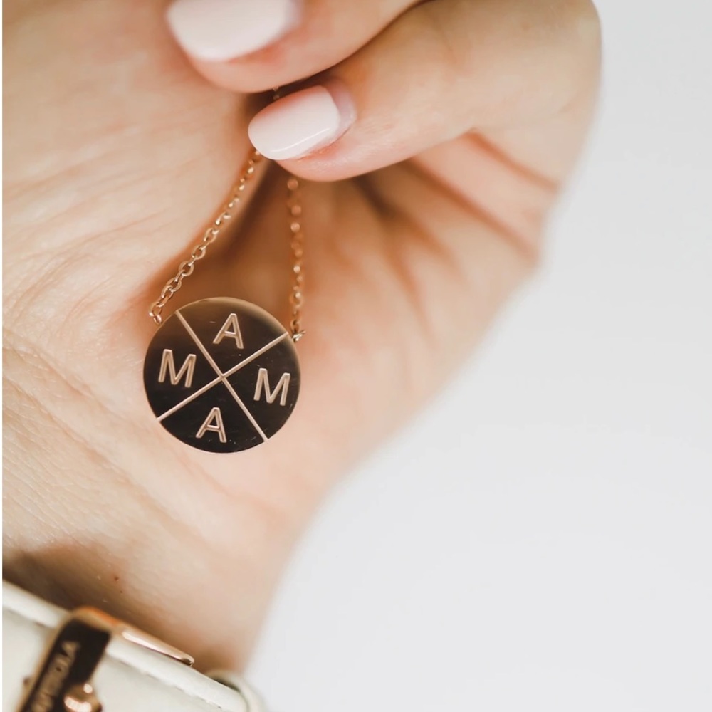 NEW MAMA Rose Gold Tiny Trucker Co Necklace